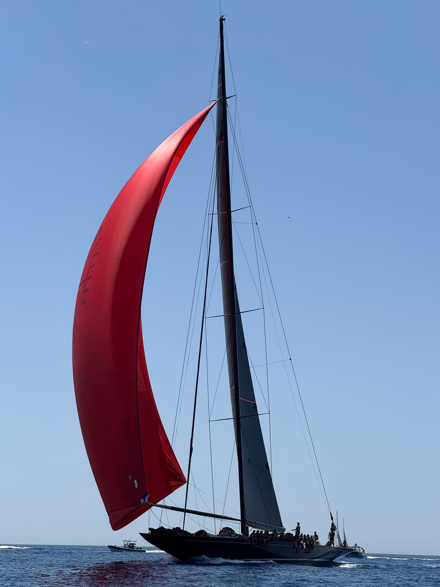 Sailing yacht under spinnaker